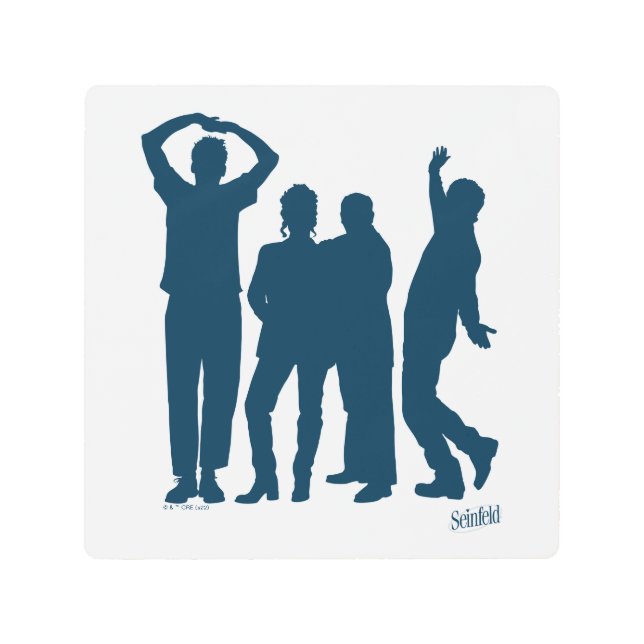 シーフェルド |シルエットグラフィックのグループ化 メタルプリント (正面)