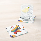 シーフェルド |チップをダブルディップ スクエアペーパーコースター (インサイチュ)