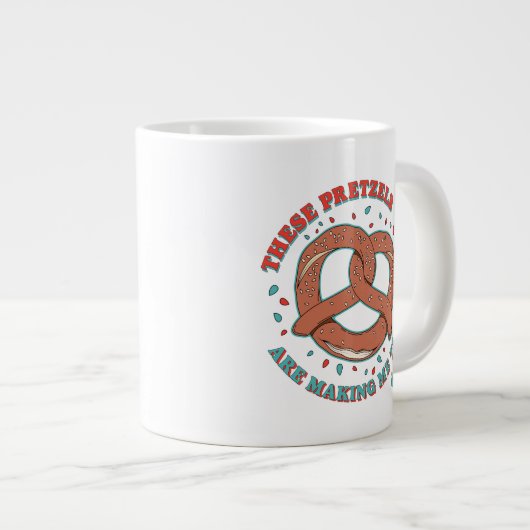 シーフェルド |プレッツェルが喉の渇きを癒してくれる ジャンボコーヒーマグカップ (正面右)