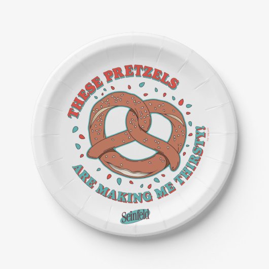 シーフェルド |プレッツェルが喉の渇きを癒してくれる ペーパープレート (正面)