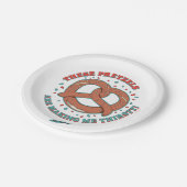 シーフェルド |プレッツェルが喉の渇きを癒してくれる ペーパープレート (アングル)