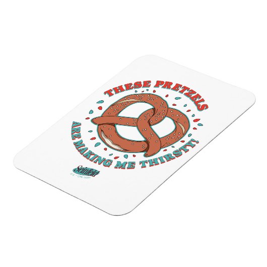 シーフェルド |プレッツェルが喉の渇きを癒してくれる マグネット (左側)