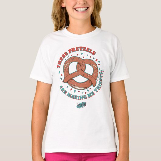 シーフェルド |プレッツェルが喉の渇きを癒してくれる Tシャツ (正面)