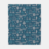 シーフェルド |ミームパターン フリースブランケット (正面)