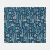 シーフェルド |ミームパターン フリースブランケット (正面(横))