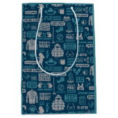 シーフェルド |ミームパターン ミディアムペーパーバッグ (正面)