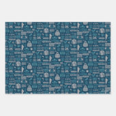 シーフェルド |ミームパターン ラッピングペーパーシート (正面2)
