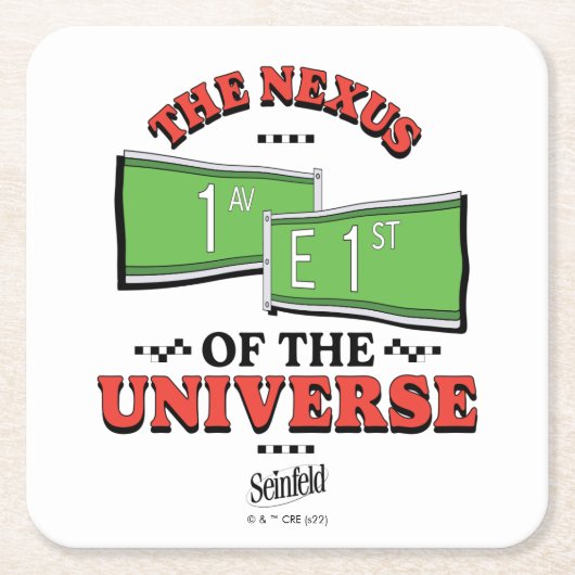 シーフェルド |宇宙の連結 スクエアペーパーコースター (正面)