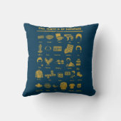 シーフェルド | ABCのSeinfeldインフォグラフィック クッション (裏面)