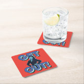 シーフェルド | Elaine – 出て行け！ スクエアペーパーコースター (インサイチュ)