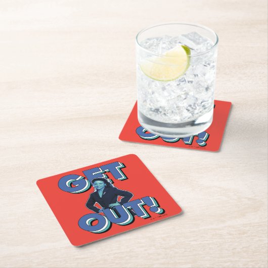 シーフェルド | Elaine – 出て行け！ スクエアペーパーコースター (インサイチュ)