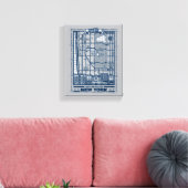 シーフェルド | Hot Spots of New York Map キャンバスプリント (インサイチュ (リビング))