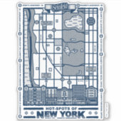 シーフェルド | Hot Spots of New York Map シール (正面)
