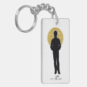 シーフェルド | Jerry Seinfeldシルエット キーホルダー (正面左)