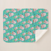 シーフェルド | No Soup For You Pattern シェルパブランケット (正面(横))