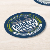 シーフェルド | Vandelay Industriesロゴ ラウンドペーパーコースター (アングル)