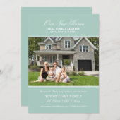 シーフエレガントォーム我が家の新しい写真の動き 案内状 (正面/裏面)