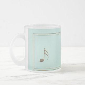 シーフエレガントオムエンボスミュージックノートピアノシンガー フロストグラスマグカップ