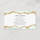 シーフエレガントオムグリーンゲート&金ゴールド 名刺 (裏面)