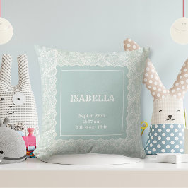 シーフエレガントオムグリーンフェイクレースボーイガール子供部屋 クッション