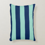 シーフォアムグリーン&ネイビーストライプ図 アクセントクッション (正面(垂直))