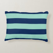 シーフォアムグリーン&ネイビーストライプ図 アクセントクッション (裏面)