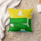 シーフォアム薄紫ボホ手描き脳卒中。明るい赤紫色熱  クッション (ブランケット)