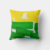 シーフォアム薄紫ボホ手描き脳卒中。明るい赤紫色熱  クッション (裏面)