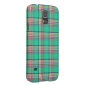 シーフォムグリーンとピンクのガーリー格子模様 Case-Mate iPhoneケース (裏面/右)