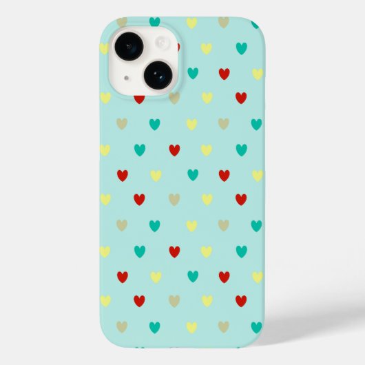 シーフォムグリーンの小さなハート Case-Mate iPhoneケース (裏面)