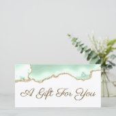 シーフォムグリーン瑪瑙ギフト証書 (スタンド正面)