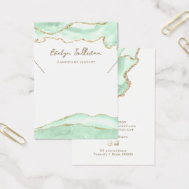 シーフォムグリーン瑪瑙ネックレス表示カード