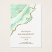 シーフォムグリーン瑪瑙ネックレス表示カード (裏面)