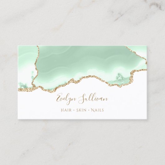 シーフォムグリーン瑪瑙名刺 名刺 (正面)