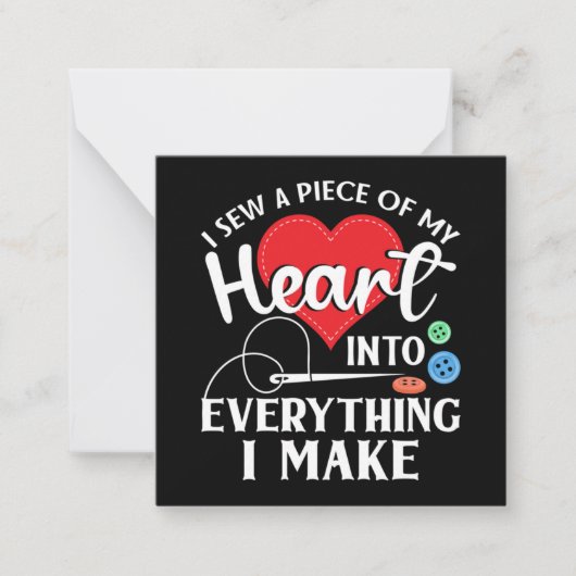 シーフォースキルティング編み物 ノートカード (正面)