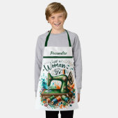 シーフォース裁縫スモック裁縫マシーンのパーソナライズ エプロン (着用した状態)