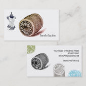 シーフォース裁縫ヴィンテージドレス型枠及び糸 名刺 (正面/裏面)