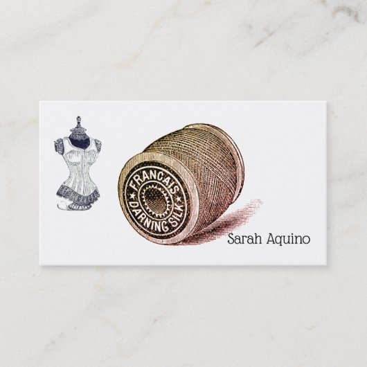 シーフォース裁縫ヴィンテージドレス型枠及び糸 名刺 (正面)