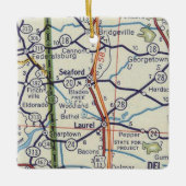 シーフォードDEヴィンテージの地図 セラミックオーナメント (正面)