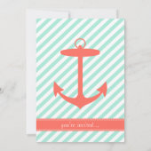 シーフォームとサンゴいかりシルエット 招待状 (裏面)