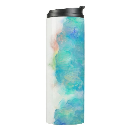 シーフォームアゲートマーブル抽象芸術名モノグラム タンブラー (回転左)