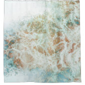 シーフォームグリッター大理石 シャワーカーテン (正面)