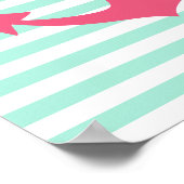 シーフォームグリーンとピンクいかり ポスター (角)