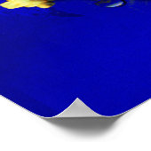 シーフォームグリーンバイオリンサファイアブルーメープル葉ズ ポスター (角)