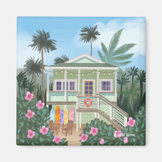 シーフォームグリーンビーチハウス マグネット (正面)