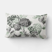 シーフォームグリーンブラック&ホワイトボタナルトイル ランバークッション (裏面)