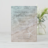 シーフォームサンド海ビーチ結婚式招待状 招待状 (スタンド正面)