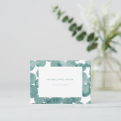 シーフォームターコイズミント抽象芸術ウォーター色 名刺 (スタンド正面)