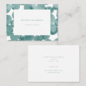 シーフォームターコイズミント抽象芸術ウォーター色 名刺 (正面/裏面)