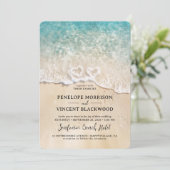 シーフォームハートビーチ結婚式招待状 招待状 (スタンド正面)